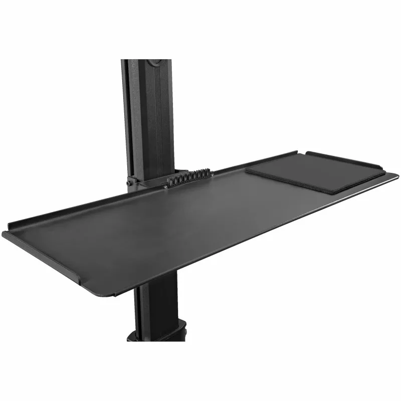 StarTech.com mobilioji darbo stotis su monitoriaus laikikliu, CPU/PC laikikliu, klaviatūros dėklu - ergonomiška, reguliuojamo aukščio stalinė kompiuterių vežimėlis - ratinė mobili stovima darbo stotis