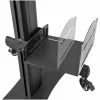 StarTech.com mobilioji darbo stotis su monitoriaus laikikliu, CPU/PC laikikliu, klaviatūros dėklu - ergonomiška, reguliuojamo aukščio stalinė kompiuterių vežimėlis - ratinė mobili stovima darbo stotis