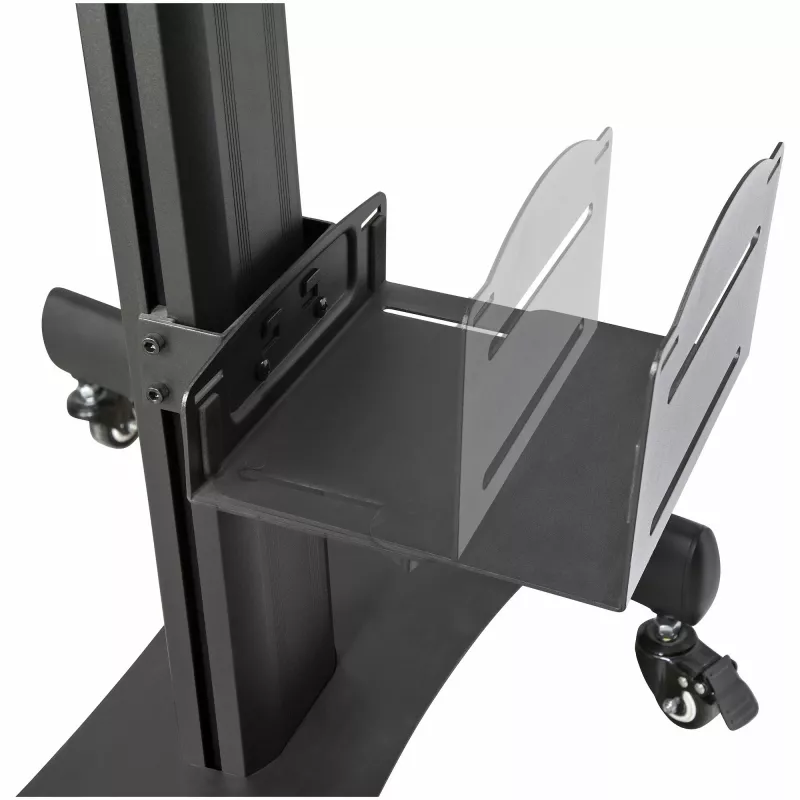 StarTech.com mobilioji darbo stotis su monitoriaus laikikliu, CPU/PC laikikliu, klaviatūros dėklu - ergonomiška, reguliuojamo aukščio stalinė kompiuterių vežimėlis - ratinė mobili stovima darbo stotis