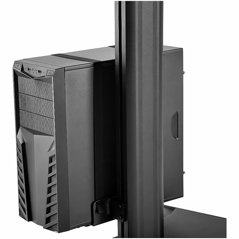 StarTech.com mobilioji darbo stotis su monitoriaus laikikliu, CPU/PC laikikliu, klaviatūros dėklu - ergonomiška, reguliuojamo aukščio stalinė kompiuterių vežimėlis - ratinė mobili stovima darbo stotis