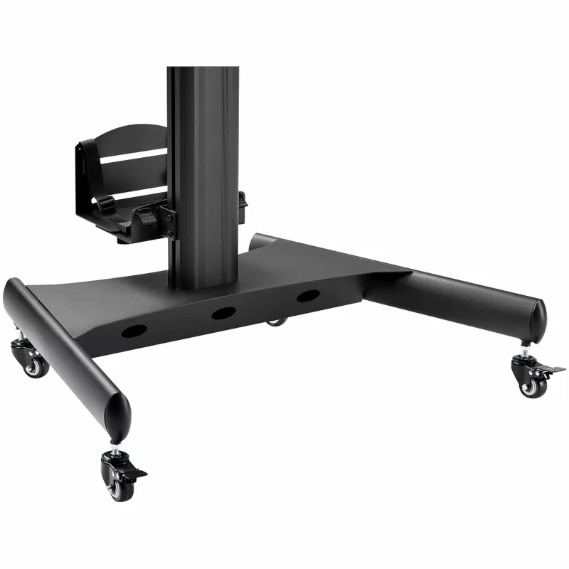StarTech.com mobilioji darbo stotis su monitoriaus laikikliu, CPU/PC laikikliu, klaviatūros dėklu - ergonomiška, reguliuojamo aukščio stalinė kompiuterių vežimėlis - ratinė mobili stovima darbo stotis