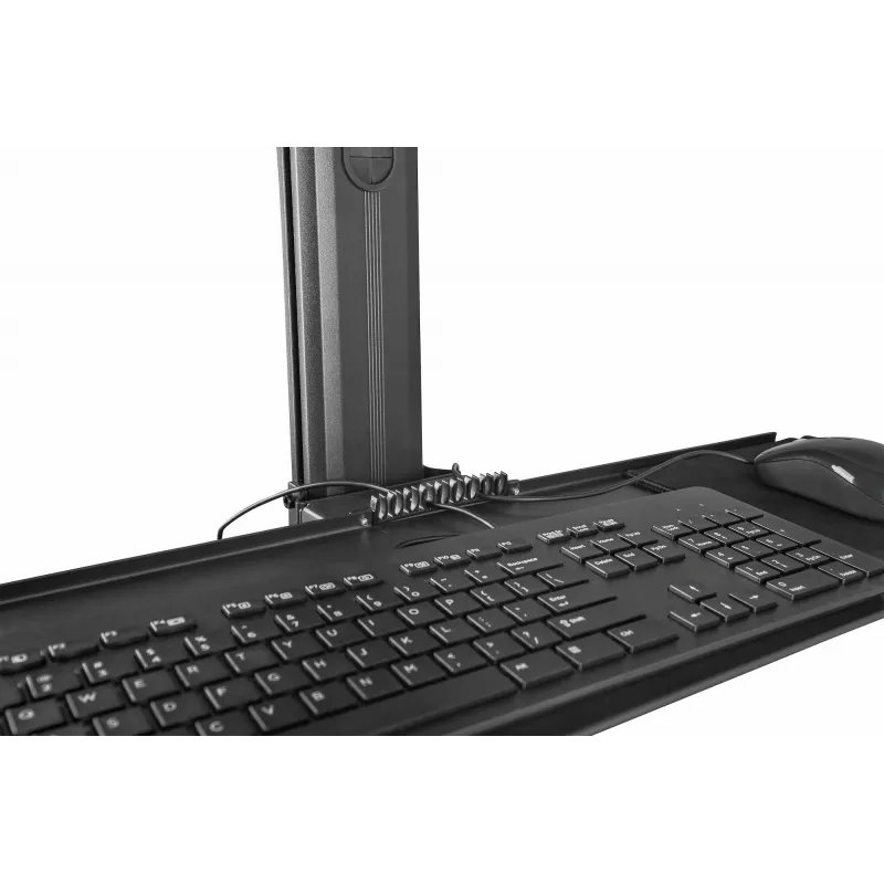 StarTech.com mobilioji darbo stotis su monitoriaus laikikliu, CPU/PC laikikliu, klaviatūros dėklu - ergonomiška, reguliuojamo aukščio stalinė kompiuterių vežimėlis - ratinė mobili stovima darbo stotis