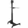 StarTech.com mobilioji darbo stotis su monitoriaus laikikliu, CPU/PC laikikliu, klaviatūros dėklu - ergonomiška, reguliuojamo aukščio stalinė kompiuterių vežimėlis - ratinė mobili stovima darbo stotis