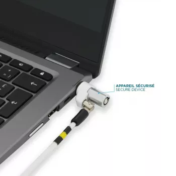Plonas pasukamas apsauginis užraktas Mobilis 001325 T Lock baltas