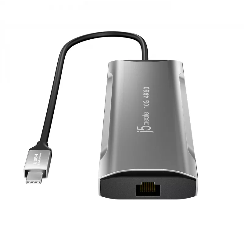 j5create JCD393 4K60 Elite USB-C® 10 Gbps Mini dokas, Space Pilka
