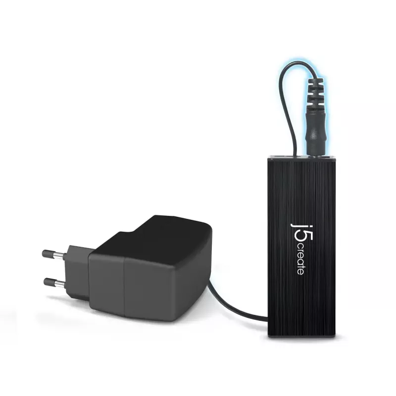 USB Hub j5create JUH340 4 prievadų USB 3.0 juodas aliuminis