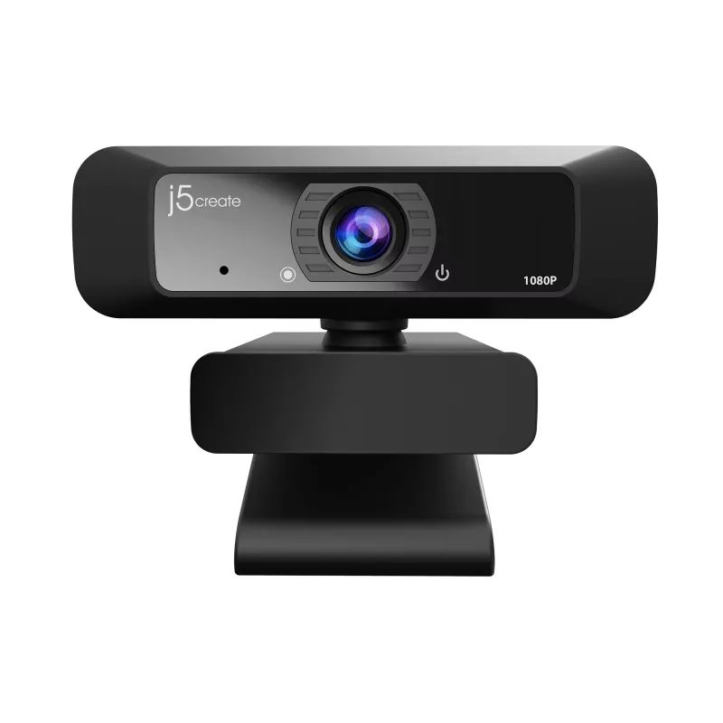 j5create JVCU100 USB™ HD internetinė kamera su 360° pasukimu, 1080p vaizdo fiksavimo raiška, juoda