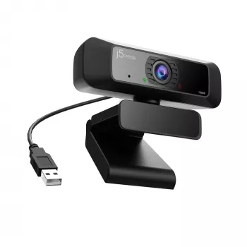 j5create JVCU100 USB™ HD internetinė kamera su 360° pasukimu, 1080p vaizdo fiksavimo raiška, juoda