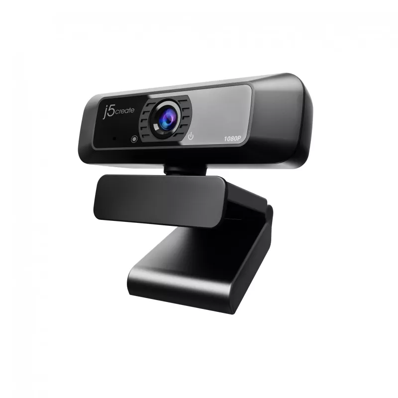 j5create JVCU100 USB™ HD internetinė kamera su 360° pasukimu, 1080p vaizdo fiksavimo raiška, juoda