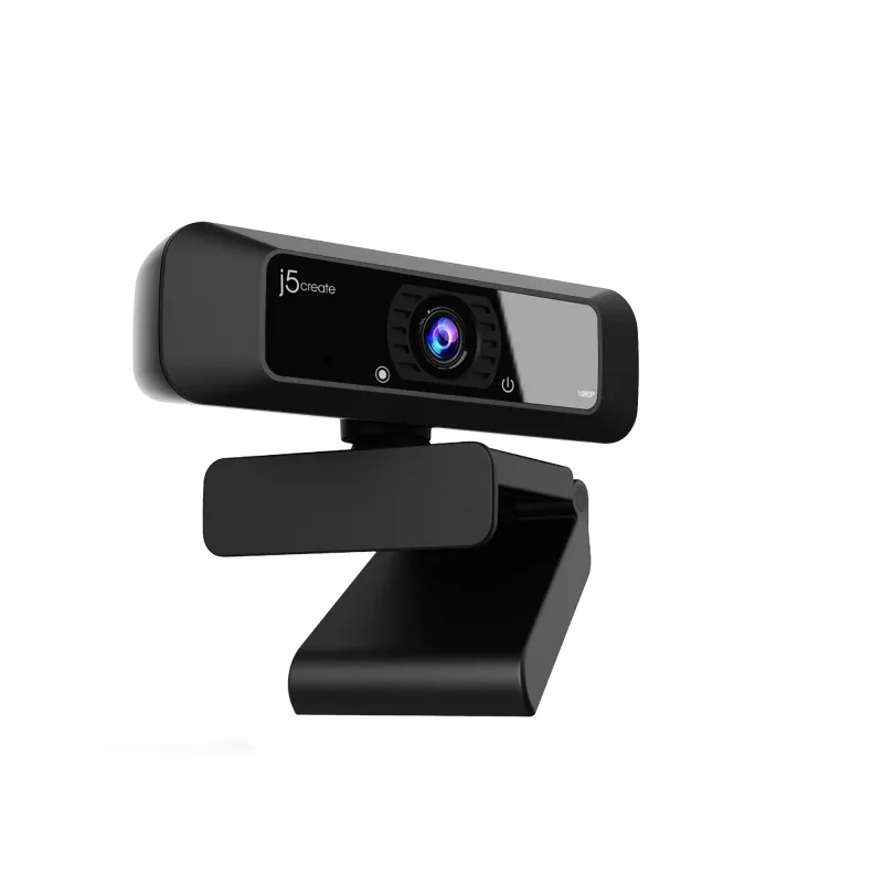 j5create JVCU100 USB™ HD internetinė kamera su 360° pasukimu, 1080p vaizdo fiksavimo raiška, juoda