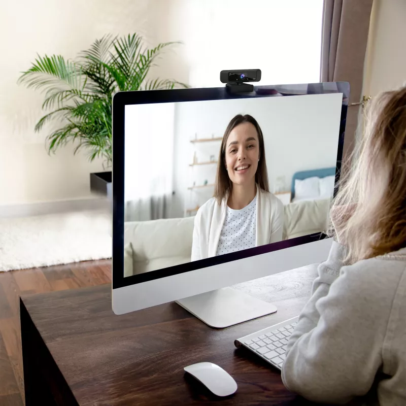 j5create JVCU100 USB™ HD internetinė kamera su 360° pasukimu, 1080p vaizdo fiksavimo raiška, juoda