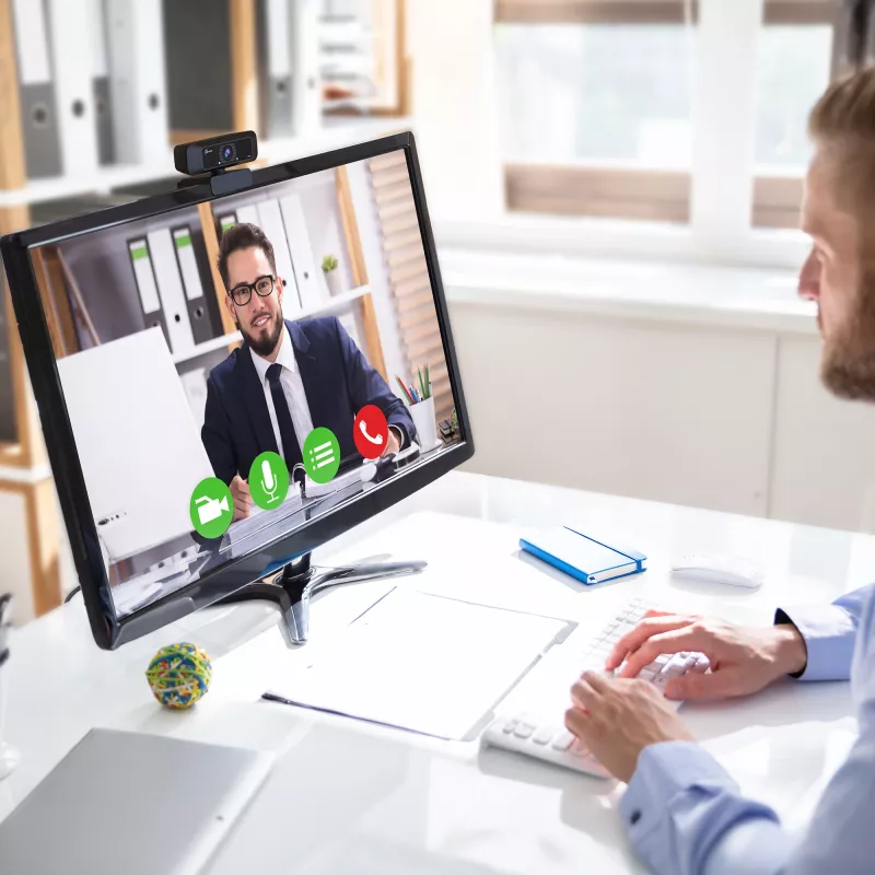 j5create JVCU100 USB™ HD internetinė kamera su 360° pasukimu, 1080p vaizdo fiksavimo raiška, juoda
