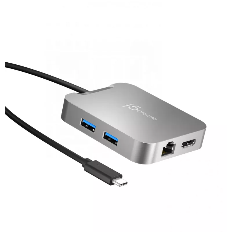 j5create JCD391 4K60 Elite USB-C® PD daugiafunkcis adapteris, sidabrinis