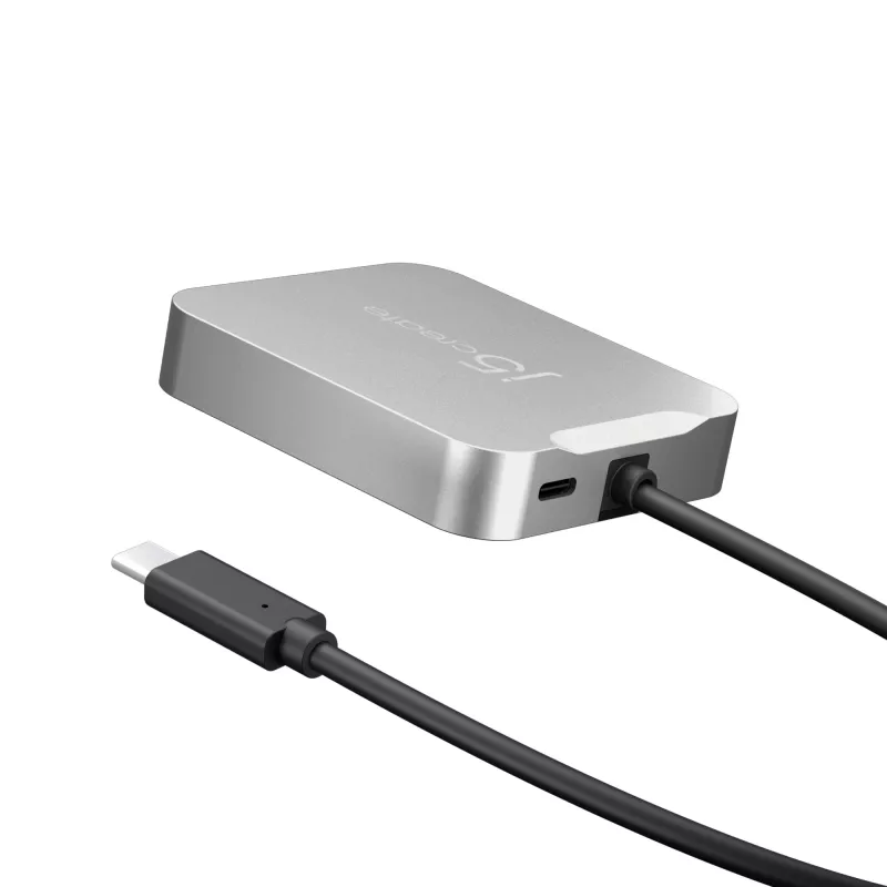 j5create JCD391 4K60 Elite USB-C® PD daugiafunkcis adapteris, sidabrinis