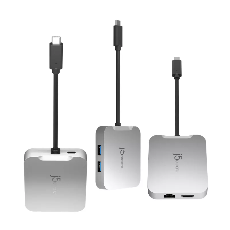 j5create JCD391 4K60 Elite USB-C® PD daugiafunkcis adapteris, sidabrinis