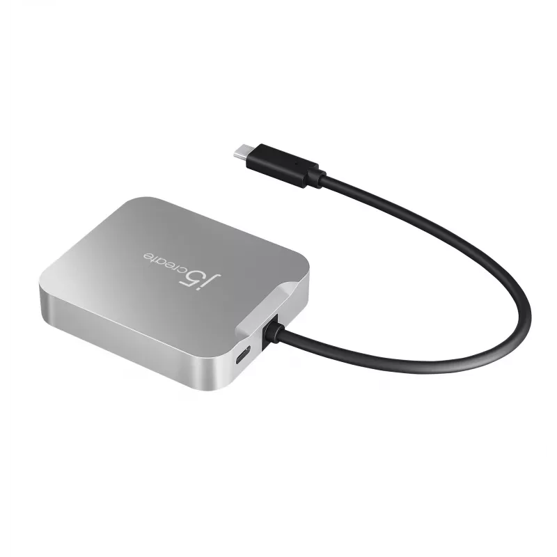 j5create JCD391 4K60 Elite USB-C® PD daugiafunkcis adapteris, sidabrinis