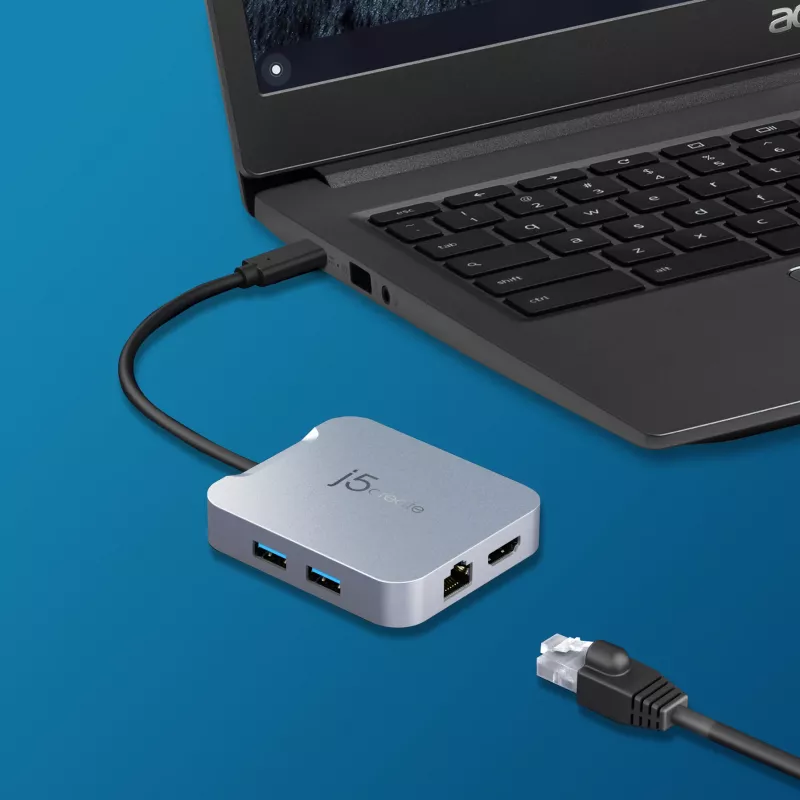 j5create JCD391 4K60 Elite USB-C® PD daugiafunkcis adapteris, sidabrinis