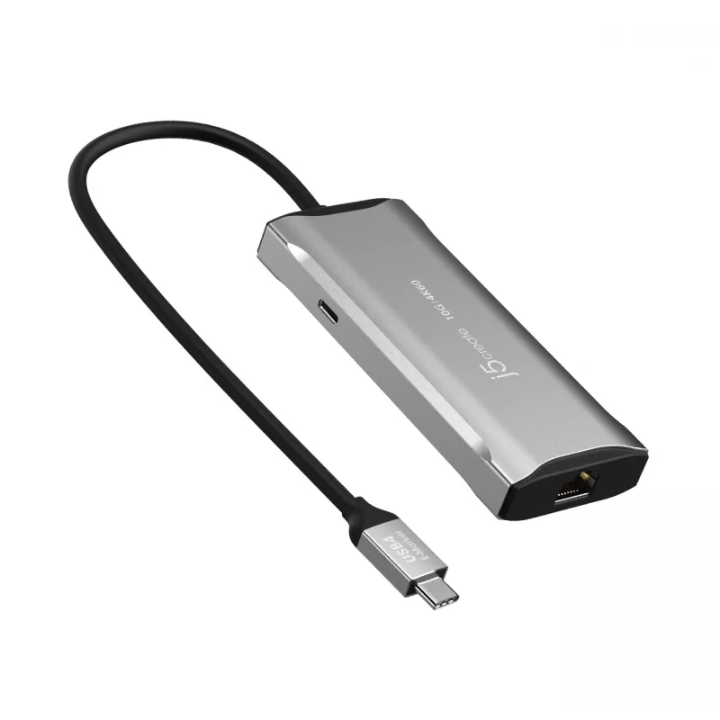 j5create JCD392 4K60 Elite USB-C® 10 Gbps kelioninis dokas, Space Pilka