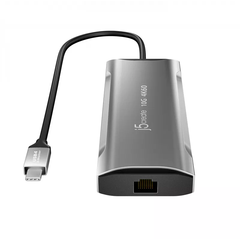 j5create JCD392 4K60 Elite USB-C® 10 Gbps kelioninis dokas, Space Pilka