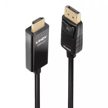 Lindy 5 m DP į HDMI adapterio kabelis su HDR DisplayPort HDMI