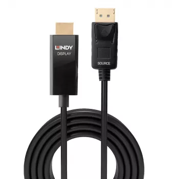 Lindy 5 m DP į HDMI adapterio kabelis su HDR DisplayPort HDMI