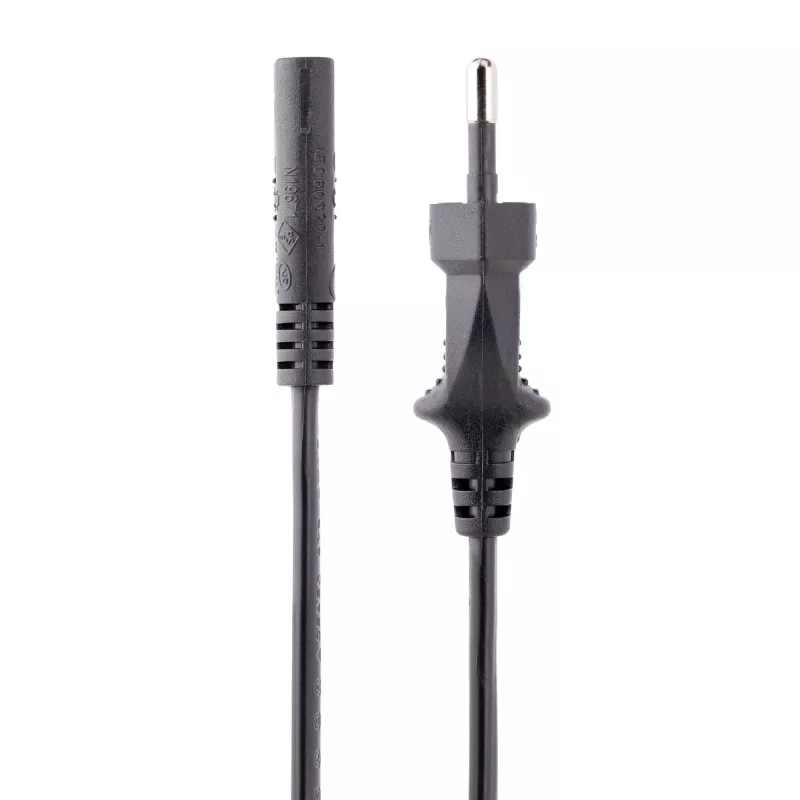 „StarTech.com“ 3 m maitinimo laidas nešiojamajam kompiuteriui, EU kištukas į C7, 2,5 A 250 V, 18AWG, pakaitinis laidas nešiojamajam kompiuteriui, spausdintuvo maitinimo kabelis, nešiojamojo kompiuterio įkroviklio laidas, maitinimo bloko laidas, juodas