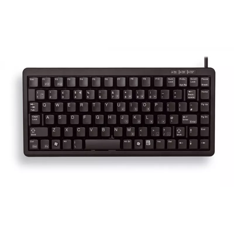 Kompaktiška klaviatūra Cherry G84-4100LCAGB-2 QWERTY 83 klavišai Combi USB/PS/2 juoda 1,75 m laidas