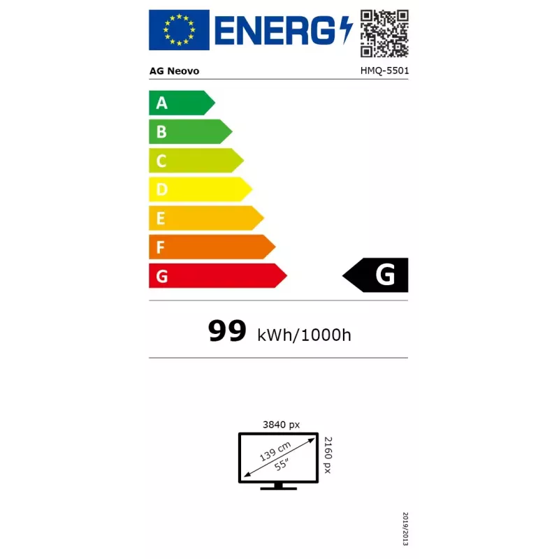 CCTV monitorius AG Neovo HMQ-5501 54,6 colio LED 3840 x 2160 pikselių
