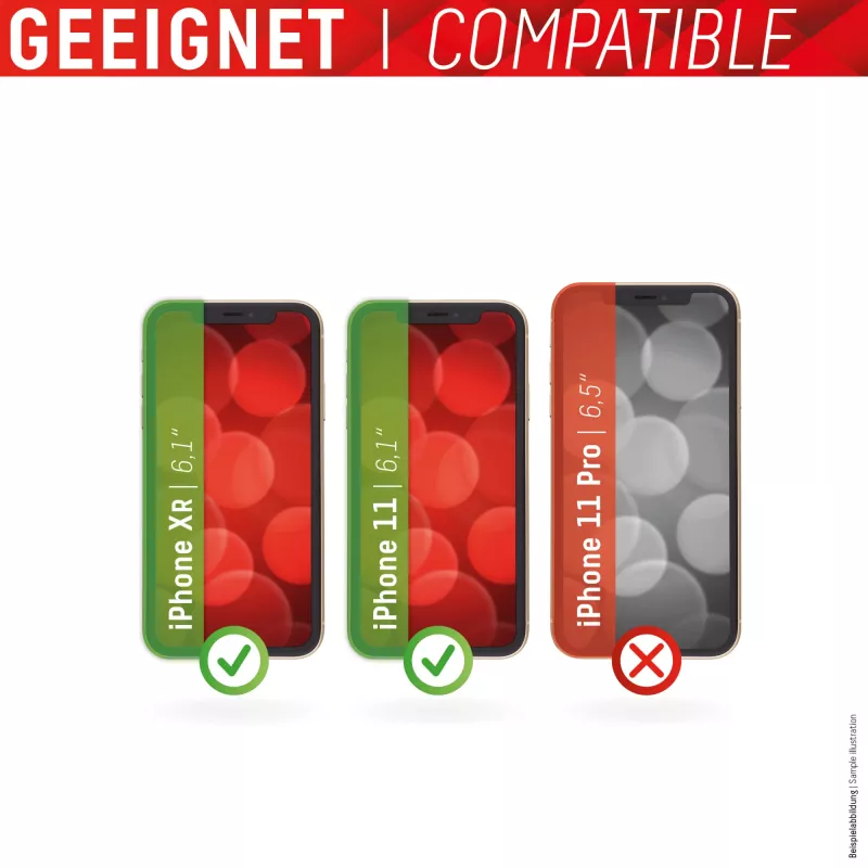 Displex Smart Glass (9H) Apple iPhone XR/11, su EASY-ON® tvirtinimo lipdukais, nesudūžtantis, itin plonas, nematomas