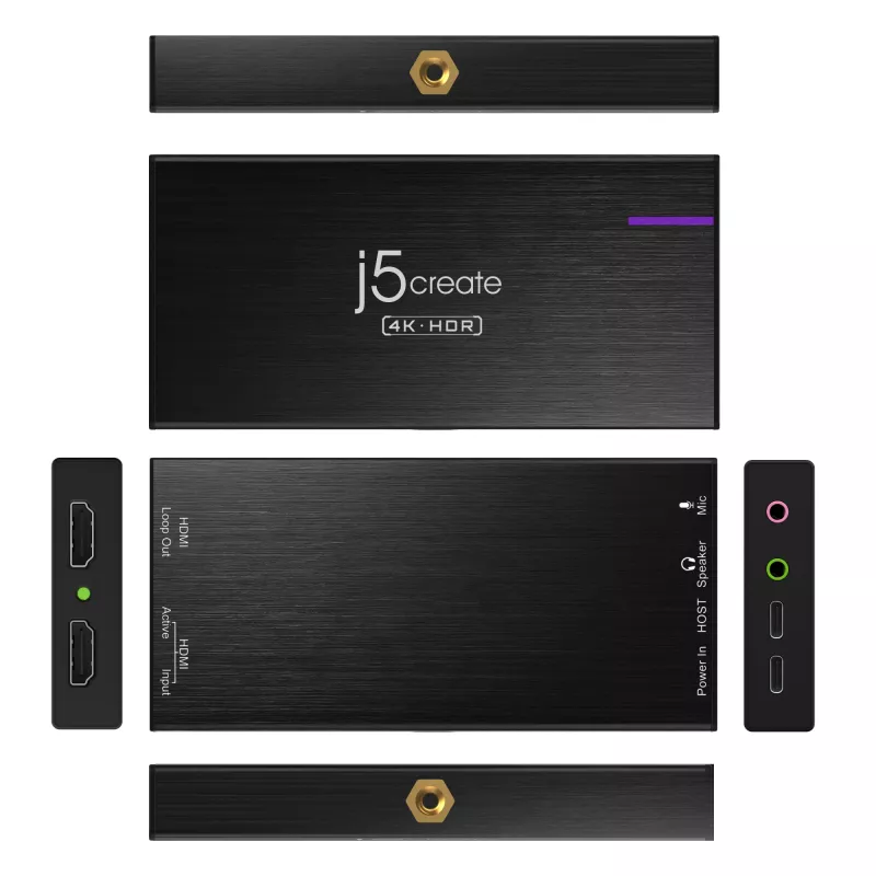j5create JVA14-N 4K žaidimų fiksavimo stotis USB 3.2 Gen 1 4K30 FPS