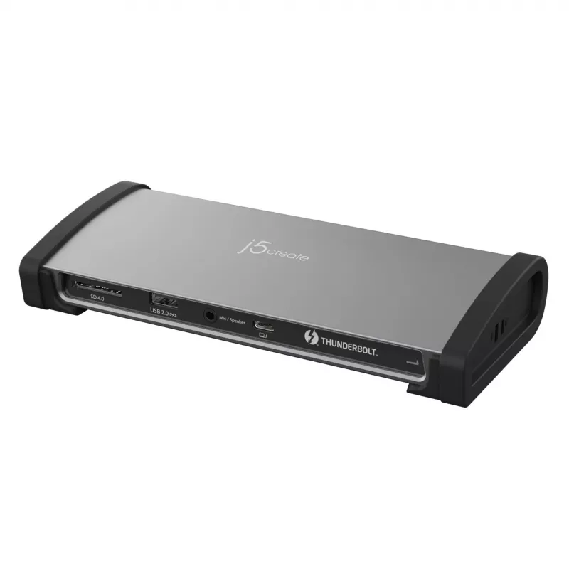 j5create JTD562 - 8K Thunderbolt™ 4 dokinė stotelė - EU, laidinė, Thunderbolt 4, 96 W, 3,5 mm, 10,100,1000 Mbit/s, pilka