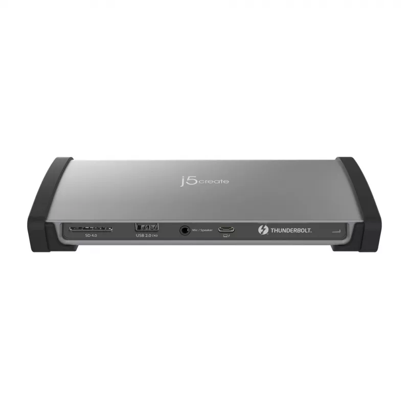 j5create JTD562 - 8K Thunderbolt™ 4 dokinė stotelė - EU, laidinė, Thunderbolt 4, 96 W, 3,5 mm, 10,100,1000 Mbit/s, pilka