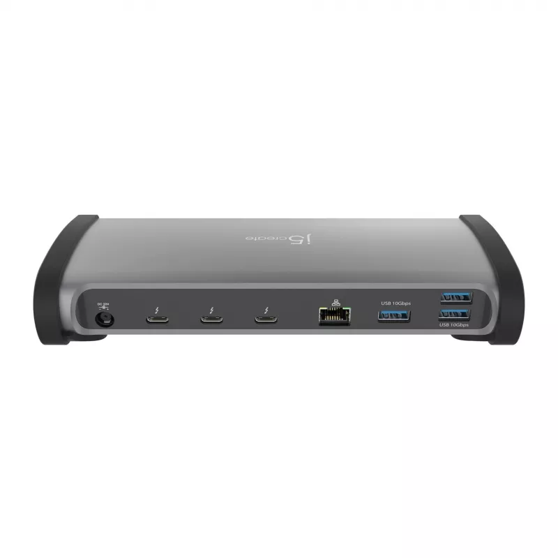 j5create JTD562 - 8K Thunderbolt™ 4 dokinė stotelė - EU, laidinė, Thunderbolt 4, 96 W, 3,5 mm, 10,100,1000 Mbit/s, pilka