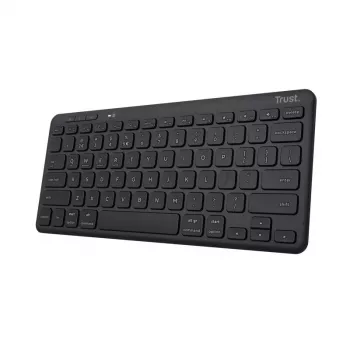 Trust Lyra klaviatūra, skirta biurui, USB RF belaidė Bluetooth, juoda, vokiška, be skaitmenų dalies
