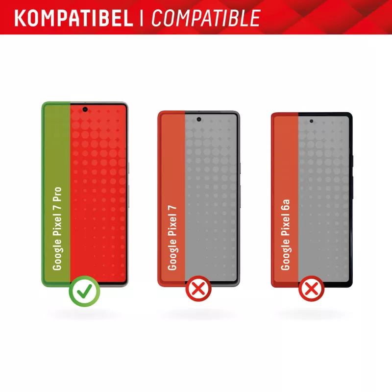 Displex Full Cover Screen Protector (10H), skirtas Google Pixel 7 Pro, Eco montavimo rėmelis, pilnas padengimas