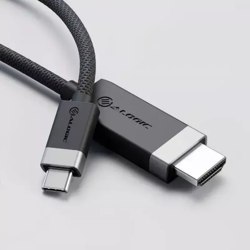 ALOGIC FUCHD1-SGR vaizdo kabelio adapteris 1 m HDMI Type A USB Type-C pilkas