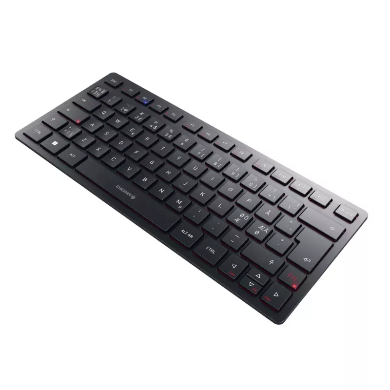 CHERRY KW 9200 MINI klaviatūra Universali USB + RF belaidė + Bluetooth QWERTY Nordic Juoda