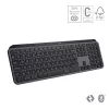 Logitech MX Keys S belgiška AZERTY belaidė klaviatūra, grafito spalvos, universali RF belaidė + Bluetooth