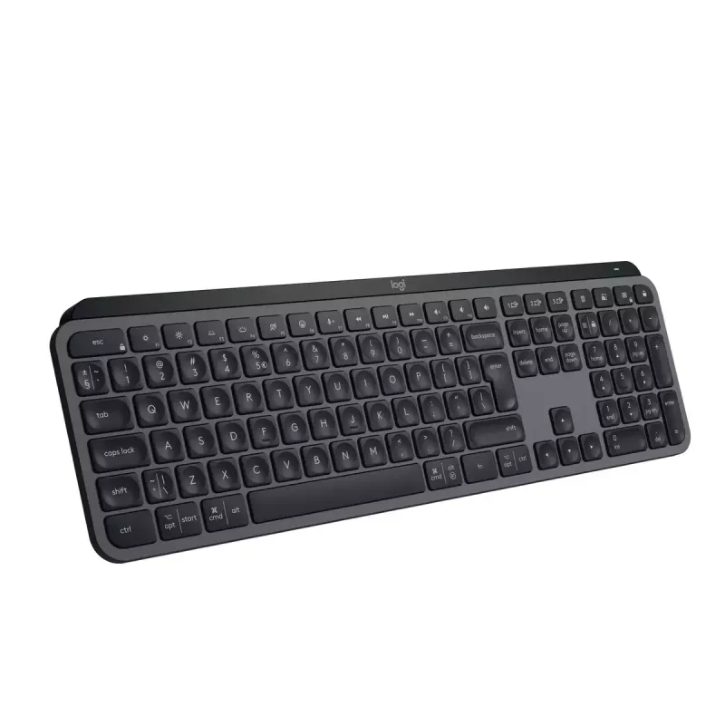 Logitech MX Keys S belgiška AZERTY belaidė klaviatūra, grafito spalvos, universali RF belaidė + Bluetooth