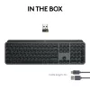 Logitech MX Keys S belgiška AZERTY belaidė klaviatūra, grafito spalvos, universali RF belaidė + Bluetooth