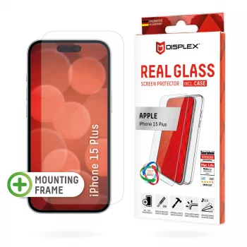 Displex ekrano apsauga + dėklas, skirtas Apple iPhone 15 Plus, Eco montavimo rėmelis, atsparus įbrėžimams