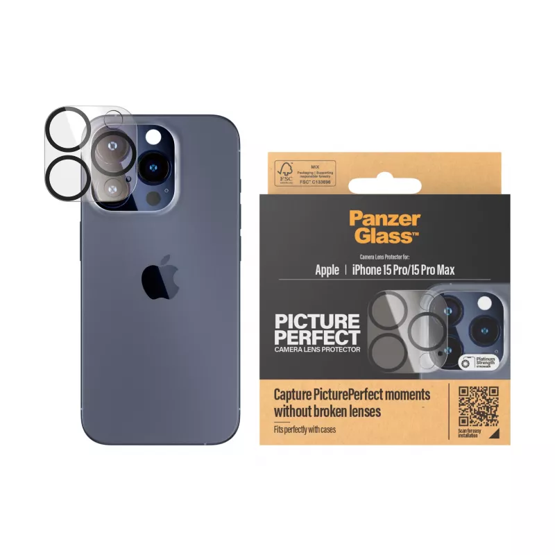 PanzerGlass ® PicturePerfect kameros objektyvo apsauga iPhone 15 Pro | 15 Pro Max