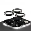 PanzerGlass ® Hoops® Metalinis kameros objektyvo apsauginis stiklas juodas iPhone 15 Pro | 15 Pro Max