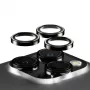 PanzerGlass ® Hoops® Metalinis kameros objektyvo apsauginis stiklas juodas iPhone 15 Pro | 15 Pro Max