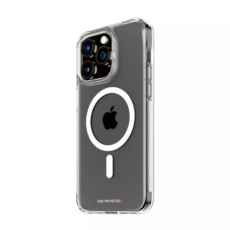 PanzerGlass ® HardCase permatomas su baltu MagSafe ir D3O® skirtas iPhone 15 Pro Max