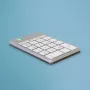 R-Go Tools skaitmenų klaviatūra R-Go Numpad Break, ergonomiška skaitmenų klaviatūra su pertraukų programine įranga, bluetooth, balta