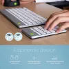 R-Go Tools skaitmenų klaviatūra R-Go Numpad Break, ergonomiška skaitmenų klaviatūra su pertraukų programine įranga, bluetooth, balta