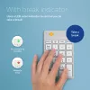 R-Go Tools skaitmenų klaviatūra R-Go Numpad Break, ergonomiška skaitmenų klaviatūra su pertraukų programine įranga, bluetooth, balta
