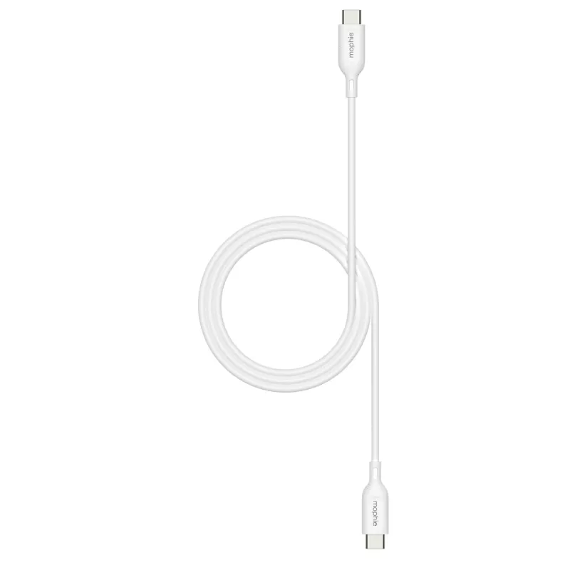 mophie essentials įkrovimo kabeliai | 1 m USB kabelis USB 2.0 USB C Baltas