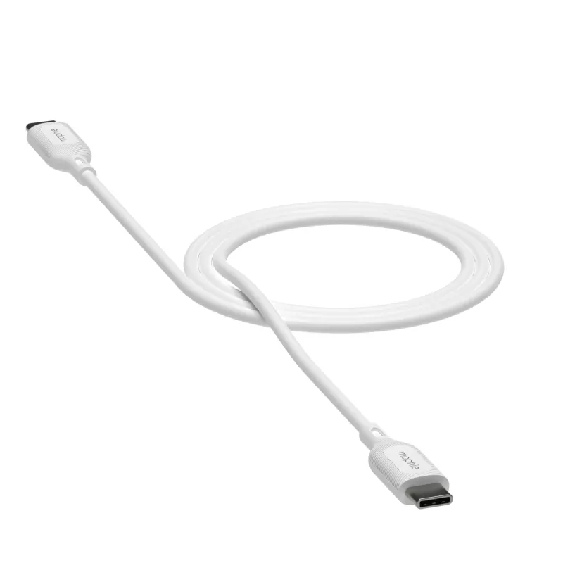 mophie essentials įkrovimo kabeliai | 1 m USB kabelis USB 2.0 USB C Baltas